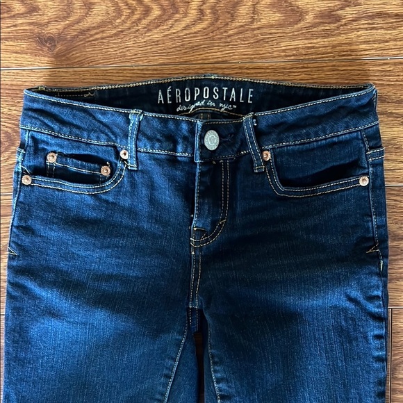 Aeropostale Blue Skinny Jeans with Stretch - Picture 2 of 5